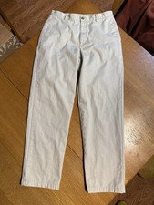 L.L. Bean Mens Natural Fit Flannel Lined Chino Pants Men's 32x32 Ivory Pants