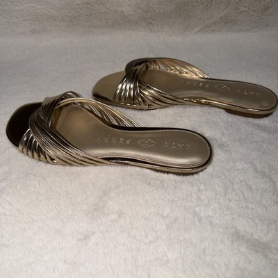 Katy Perry The Halie Intertwined Slide Sandal Gold/Champagne 6 M NWB $79 Retail