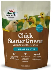 Manna Pro Chick Starter Feed, Non-Medicated Chicken Feed with Vitamins & Mineral