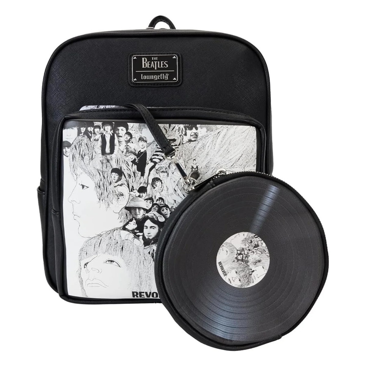Loungefly Beetles Revolver Album Backpack Amazon.com: Loungefly Beatles Revolver Album Cover Mini  main image 3