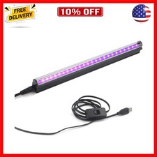 Led Black Light Bar, 10W 1ft USB Portable T5 UV Blacklight Tube Glow in The D...