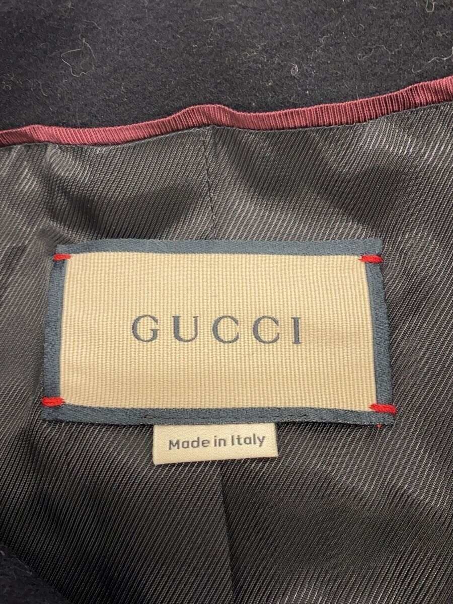 ALTRA GUCCI altro cappotto senza colletto bottoni oro 38 lana nero 674007