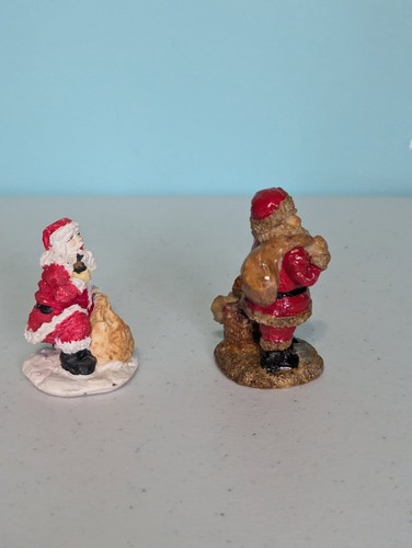 2 santa clause figurines one 3" resin & one 2.5" ceramic - Picture 5 of 10