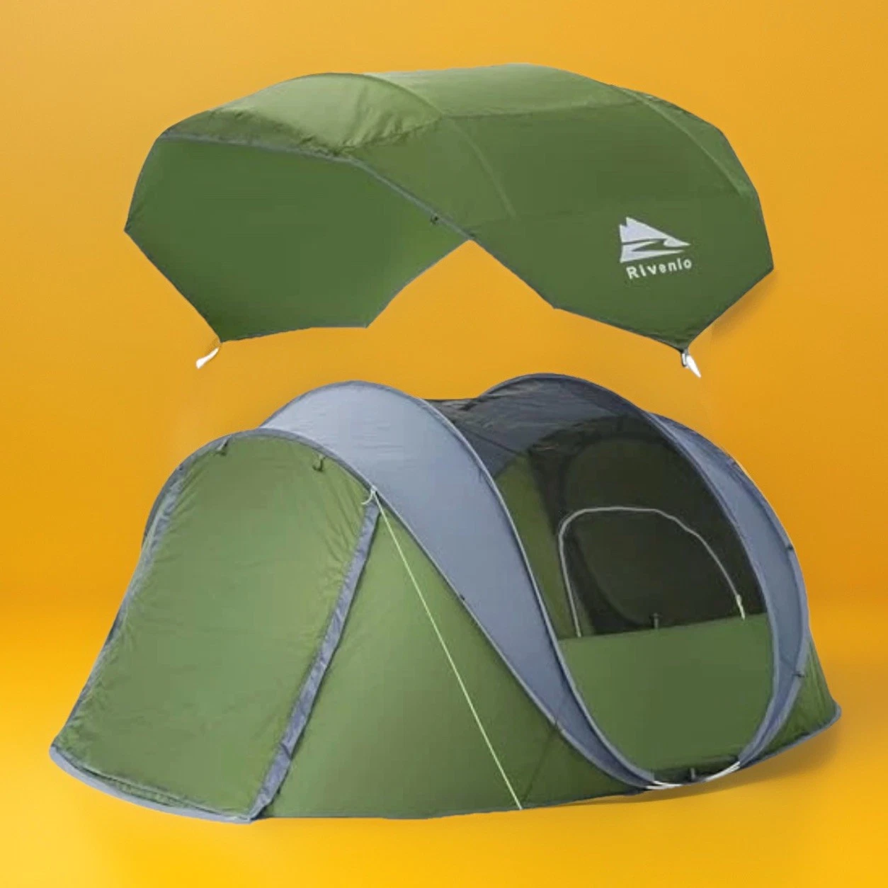 Rivenlo 2/4/6 Person Easy Pop Up Tent, Waterproof, Automatic Setup