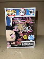 Demon Slayer Nezuko Kamado Glow Funko Pop Deluxe Signed by Abby Trott