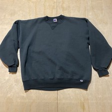 Russell Athletic Vintage 90s Sweatshirt XL Green Blank Crewneck Made in USA