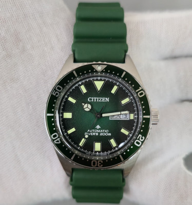 Citizen Promaster Marine NY0121-09X  Automatic Green Dial 41mm New Men s Watch