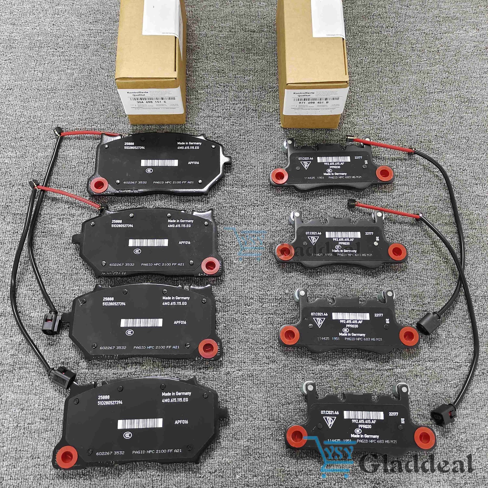 Front & Rear Brake Pad kit fits Bentley Continental GT Flying Spur (18+