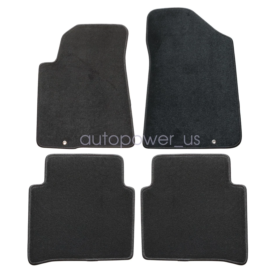 Alfombrillas delanteras y traseras de terciopelo negro 4 piezas para Nissan Altima 2007-2012 Foto 4 de 4