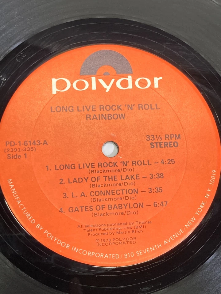Rainbow Long Live Rock 'N' Roll Vintage Vinyl LP 1978 Polydor Record PD-1-6143-A - Image 2 of 4