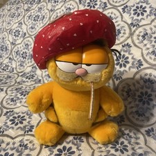 Vtg 1981 Dakin Garfield Cat ill Sick Thermometer Ice Pack Plush Stuffed Animal