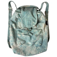 BAGGU x Shabd Boho Tie Dye Recycled Cotton Drawstring Bag Hippie Pastel Blue