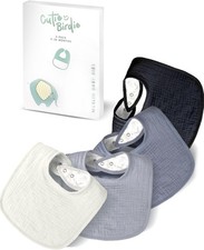 Baby Bibs for Unisex Girls  Boys- 4-Pack 100 Cotton Baby Bibs for Drooling