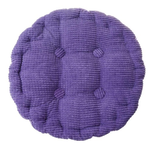 Round Pillow Chair Pad Thickened Tatami Cushion Indoor Outdoor Pad (Purple - ...