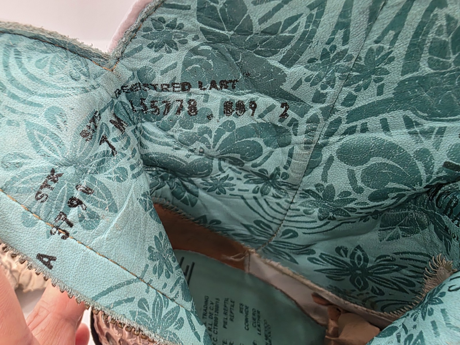 Corral Full Python Leather Ankle Boot Women Size 7 - image 14