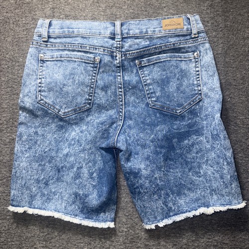 Girls Jordache Shorts Denim Star Print Frayed 90s Y2K Inspired Size 12 - Picture 10 of 15