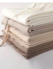 Damen Strickhose Kaschmir Wolle Mix | Weit Bein | High Waist | S-XL Lounge