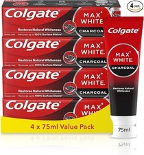 Colgate Max White Activated Charcoal Toothpaste - 75 ml pack of 4 33.30 per litre