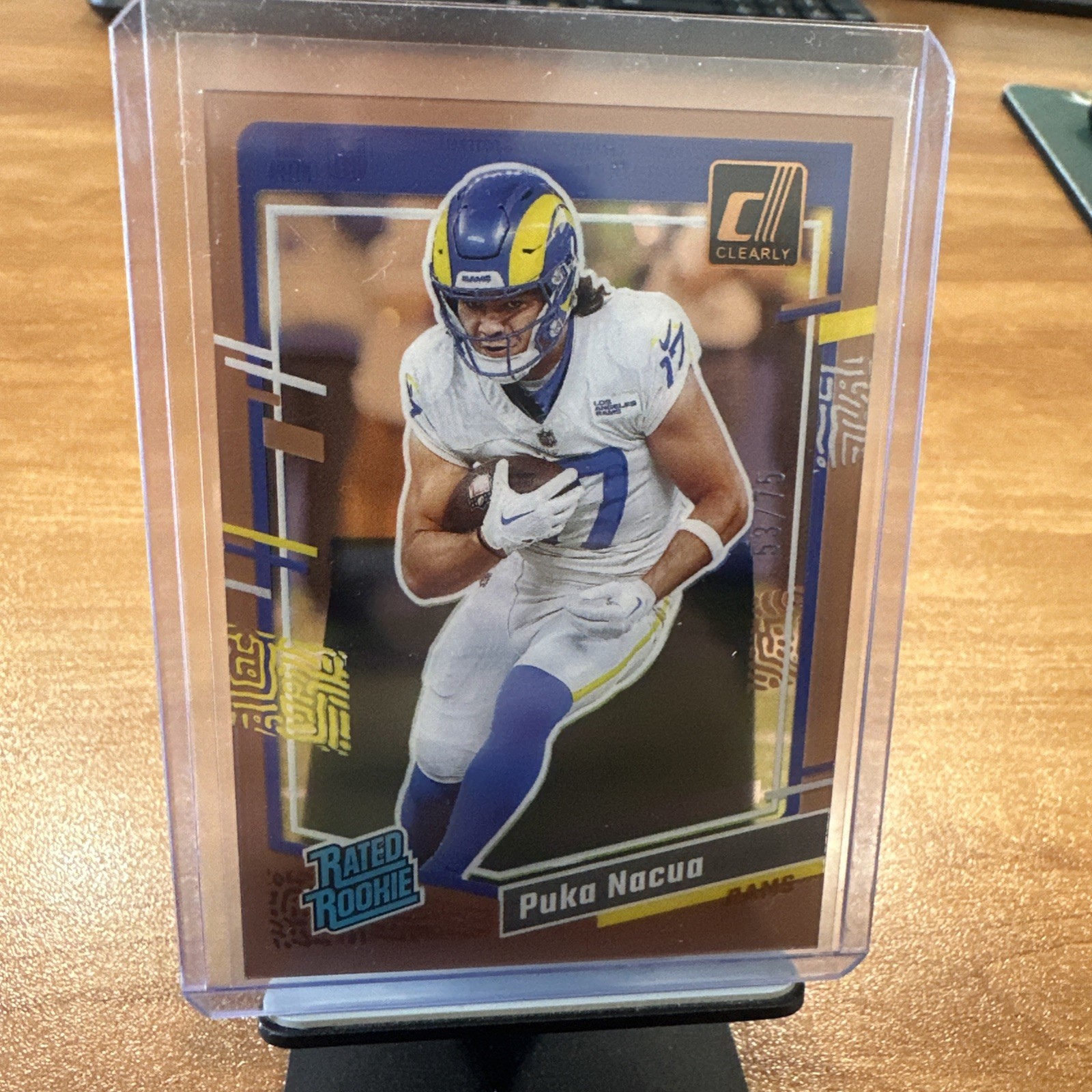 2023 Panini Clearly Donruss - Rated Rookie Puka Nacua #96 Orange /75 (RC)