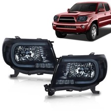 Smoke Led Tube Projector Headlights For 2008 2009 2010 2005-2011 Toyota Tacoma Smoke Led Tube Projector Headlights For 2008 2009 2010 2005-2011 Toyota Tacoma