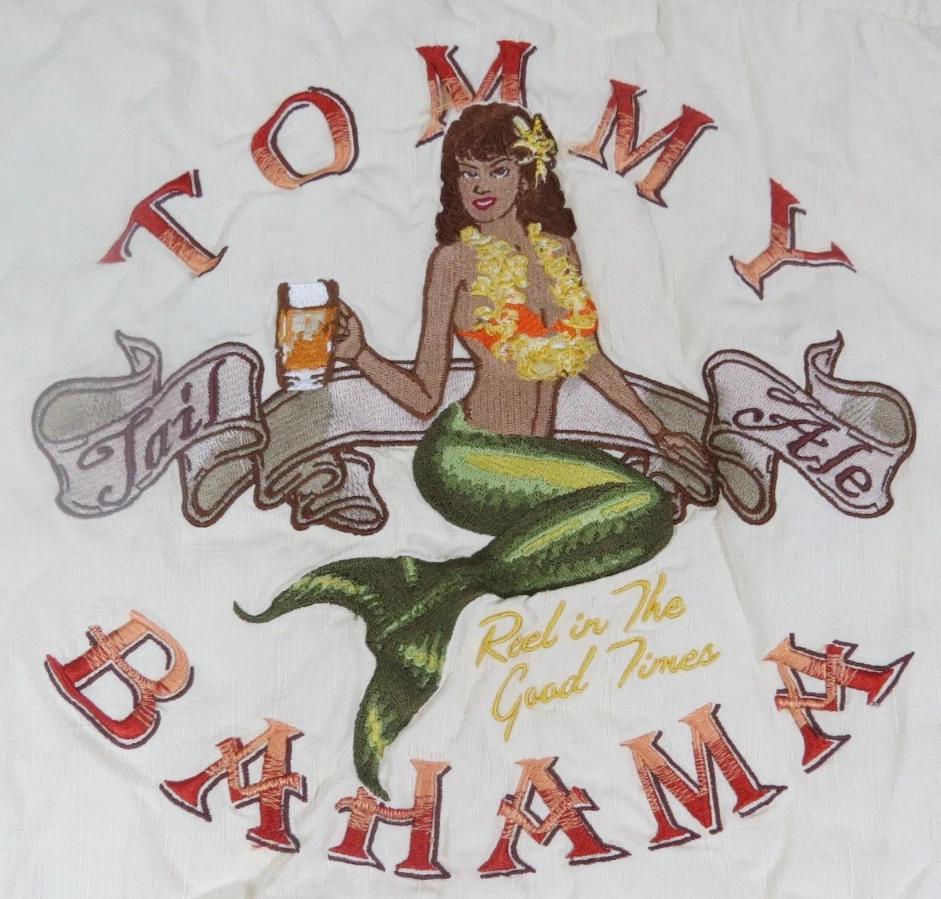 Tommy Bahama Tail Ale Mermaid Beer Silk Camp Shirt M Ivory Embroidered Men Shirt
Opens in a new wind