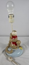 Vintage Charp nte Monkey Lamp Base   Two Baby Monkeys Red Shirts Nursery Decor