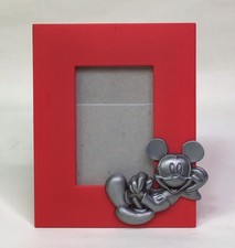 Genuine Disney Connoisseur Mickey Mouse Picture Frame Small Gray and Red