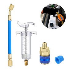 Car A/C Oil Dye Injectors Kit 30ml/1 Oz HVAC Manual Compressor Oil Dye Injector