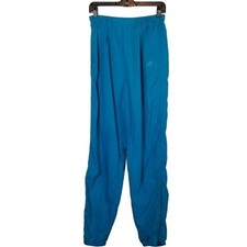 NIKE WMS Medium Vintage 90's Teal Windbreaker Lightweight Track Pants Joggers