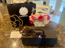 CHANEL 5516-A Tortoise Butterfly Oversized Gradient Sunglasses UV400 140mm