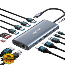 14-in-1 USB C Docking Station, Triple 4K Display, 8K DP, 7 USB, 100W PD, Ethe...