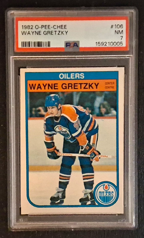 O-Pee-Chee 1982 Wayne Gretzky #106 Edmonton Oilers NHL Base Set PSA 7