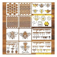  Bee Honeycomb Stencil, Reusable Bee Stencils For Painting On