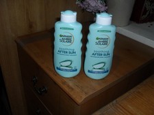 Image of 2x200ml Garnier Ambre Solaire Soothing After Sun 24H Hydrating Lotion Aloe Vera