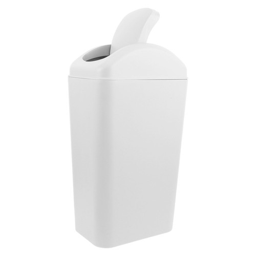 Kitchen Trash Can with Swing Top - Slim Waste Bin Wastebasket Plastic Garbage - Picture 5 of 17