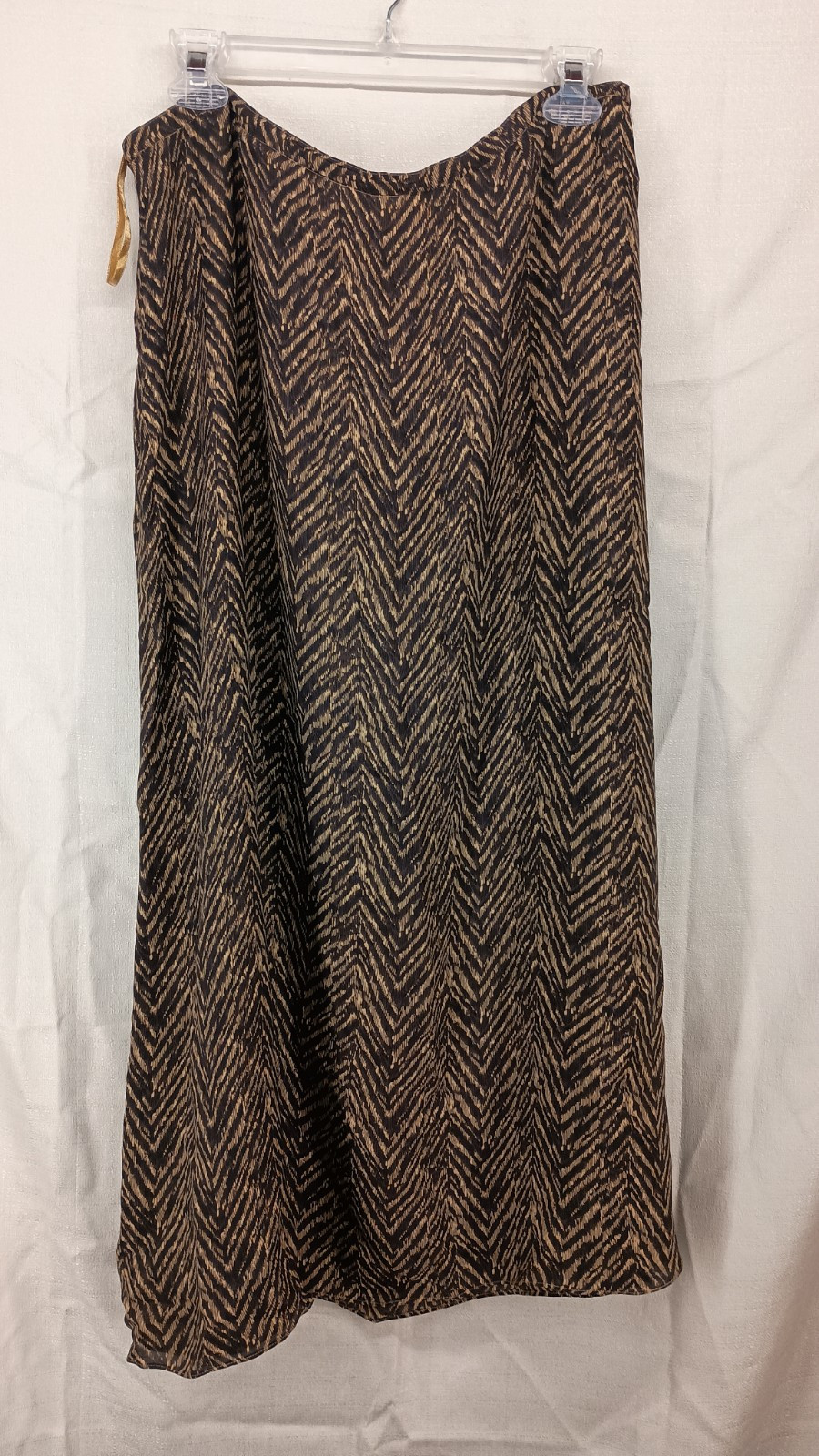 Vintage Valerie Stevens Petite Women's Skirt Size 14 Silk Maxi Cheetah