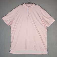 Johnnie O Polo Shirt Mens XL Pink Performance Golf Surf Lightweight Stretch