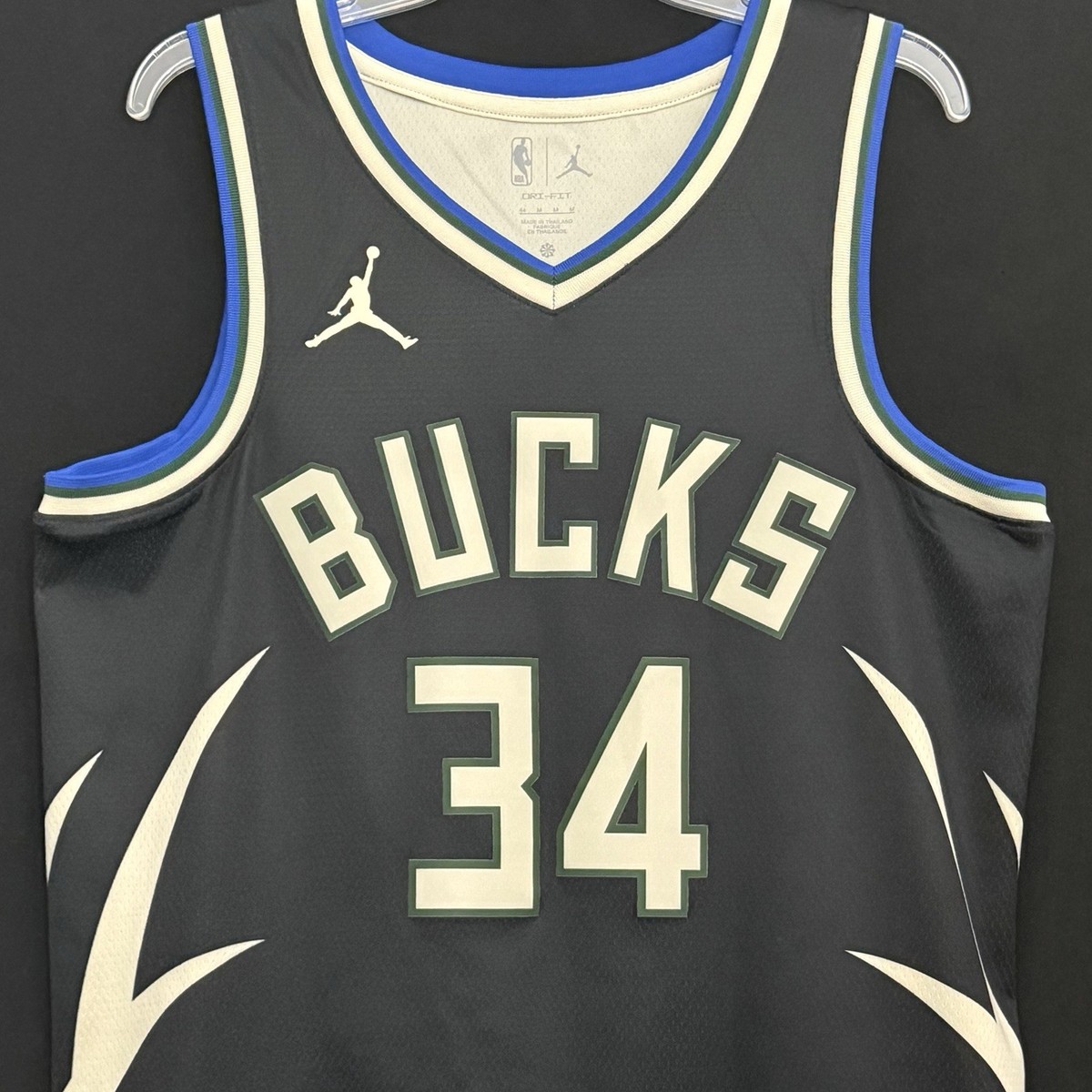 Jordan Giannis Antetokounmpo Milwaukee Bucks #34 Black Swingman