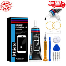 Phone Glue, Screen Repair Adhesive with Tools for Electronic Black
