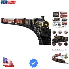 Train Set for Kids 3-12 , Electric Classical Steam Engine Locomotive with Ste...