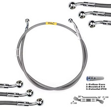 TUBO FRENO in TRECCIA AERONAUTICO MOTO SCOOTER RACING CAVO UNIVERSALE 130 CM