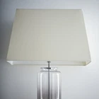 Cream Modern Rectangle Linen Light Shade Table or Floor lamps 13 15 17 21 inch
