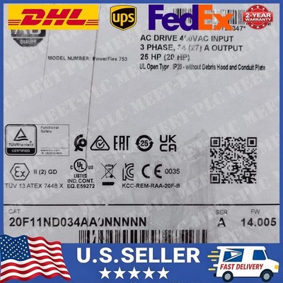 New Allen Bradley powerflex 753 20F11ND034AA0NNNNN Free Shipping