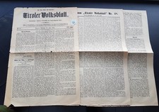 Tyrolski Volksblatt Zeitung nr 48 Bolzano 16 czerwca 1886 1 krążownik znaczek gazety
