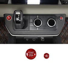 For Land Rover Defender 2020-2022 Red Carbon Fiber One-Button Start Switch Cover