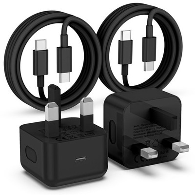 iPhone 16 15 Ladegerät, [MFi Zertifiziert] 2er Pack 20W Schnell USB C Charger 2m, Schwarz 