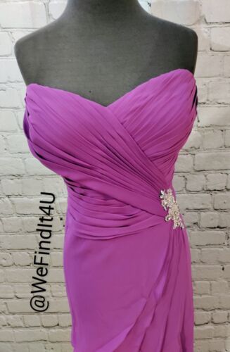 D665 VAL STEFANI MB7262 SZ 16 PURPLE $462 FORMAL PROM HOMECOMING DRESS GOWN - Picture 3 of 9