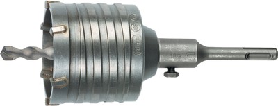 Schlagbohrkrone D.80mm Gesamt-L.120mm f.Verteilerdosen SDS-plus Schaft HELLER