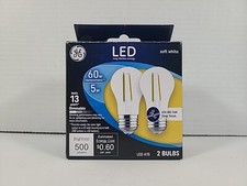 GE LED Clear Finish 2ct 60W Ceiling Fan Light Bulbs A15 Dimmable
