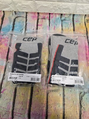 CEP Obstacle Run Compression Socks 2 Pair Bundle Size IV Men's RRP £ 90 Silver